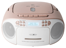 Reflexion CD-Radio DAB+, DAB, UKW AUX, CD, DAB+, Kassette, UKW, USB Weiß, Pink (RCR2260DAB/PK)