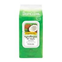TropiClean Hypoallergenic Cleaning Pet Wipes valomosios servetėlės augintiniams (be kvapo), 100 vnt
