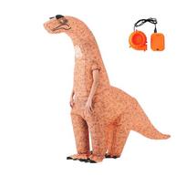 Brachiosaurus dinozauro pripučiamas kostiumas, suaugusiems 150-190cm oranžinė