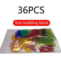 Vaikams skaidrūs kaladėlės Montessori žaislai 3D geometrinės figūros „Pasidaryk pats“ jutimo žaidimai Parapija Švietimo mokymasis Žaidimai ant šviesos stalo