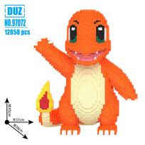 Pokemon Pikachu statybinis blokelis Eevee Bulbasaur Charmander 3D modelio surinkimo jungtis Mini plytų figūrėlės žaislai namų dekoravimui No Box