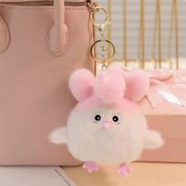 Sound dolls Children's plush toys will sound Forget it Bird doll pendant gift Garlic Bird [4 Inch] Single Braided Rope