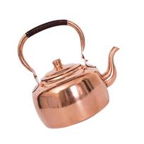 Vintage Style Copper Water Boiler 3L Induction Hob Gas Burner Compatible Compact Size 30cm Tall Camping Teapot 3L
