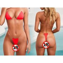 Naujas seksualus kiniškas bikini, paplūdimio stiliaus nematomo petnešėlės daugiaspalvis maudymosi kostiumas S