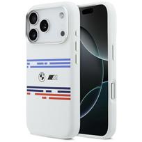 BMW Silicone iPhone 17 Pro case with MagSafe, white