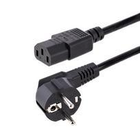 StarTech.com 3m (10ft) Computer Power Cord, 18AWG, EU Schuko to C13 Power Cord, 250V 10A, Black Replacement AC Cord, TV/Monitor Power Cable, Schuko CEE 7/7 to IEC 60320 C13 Power Cord - PC Power Suppl