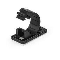 StarTech.com 100 Black Adhesive Cable Management Clips - Network/Ethernet/Office Desk/Computer Cord Organizer - Sticky Cable/Wire Holders - Nylon Self-Adhesive Clamp UL/94V-2 Fire Rated - TAA