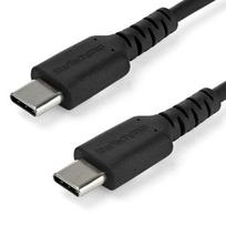 StarTech.com 2m USB C Charging Cable - Durable Fast Charge  AND  Sync USB 2.0 Type C to USB C Laptop Charger Cord - TPE Jacket Aramid Fiber M/M 60W Black - Samsung S10 S20 iPad Pro MS Surface