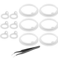 Pack of 13 Set Food Grade Silicone Seal Rings Water Bottle Accessories Spout Lid Gaskets for Home and Outdoor Activity white