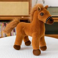 Lu Xiao simuliacinis ponio lėlės pliušinis žaislas miela zodiako arklio lėlė raminanti skudurinė lėlė baldų ornamentas gimtadienis 20cm [Large quantity from excellent]