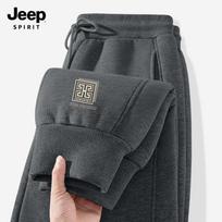 JEEP SPIRIT Men's Loose Fleece-Lined Jogger Sweatpants 3XL