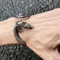 Bracelet Retro Personality Niche Domineering High Sense Zodiac Dragon Opening Adjustable Bracelet opening adjustable