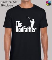 The Rodfather Classic Carp Fishing Fisherman T-Shirt Top Gift for Men S