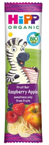 HIPP Organic Fruit Raspberry in Banana Apple batonėlis, 23 g