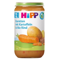 HIPP Vegetables, Beef (12+) tyrelė, 250 g