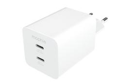 mophie Essentials Power Adapter Dual USB-C PD 50W EU White