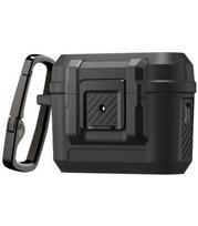 Matinis juodas dėklas Apple Airpods Pro 3 ausinėms "Spigen Lock Fit"