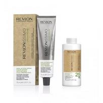 Revlon Professional Plaukų dažai be amoniako ir kreminė oksidacinė emulsija Revlonissimo Color Sublime Color - Care + Sublime Creme Developer Rinkinys, 5 Light Brown