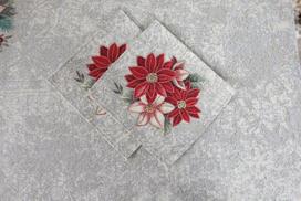 Textile Idea stalo servetėlė Puansetijų vainikas, 4 vnt.