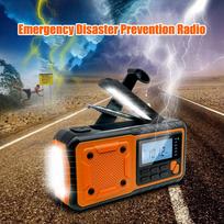 Nešiojamas avarinis radijas lauke, rankinio švaistiklio radijo imtuvas, 4000 mAh maitinimo blokas