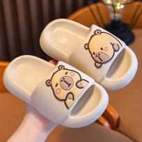 Kapibara Vasariniai Berniukų Basutės Neslystančios Minkštas Paminkštinimas Tėvų ir Vaikų Vidaus Maudynių Dideli Vaikai Vaikų Basutės 24/25Code(Insole Length16 chaki