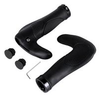 Handlebars – Rubber Grip Covers with Bull & Sheep Horn Design, Fixed Mountain Bike Sub-Handlebars with Lock One Size