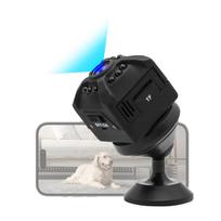 Mini 1080P belaidžio monitoriaus kamera Išmanioji WiFi saugos kamera Integruota baterija palaiko naktį juoda