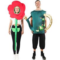 2 vnt. Pora Suaugusiems Laistytuvas ir Gėlių Kostiumas Helovino Kostiumai Moterims ir Vyrams Sodo Įrankiai Šventės Cosplay One Size
