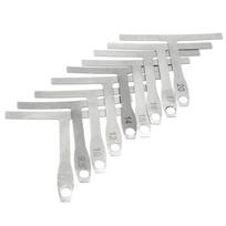 9 vnt stygos spindulio matuokliai gitaros boso stygų remontas, lenkiškas T formos išmatavimas 9Pcs