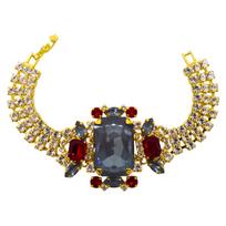 Apyrankė "Aurora (Dark Grey Ignite / Light Siam)" su Swarovski™ kristalais
