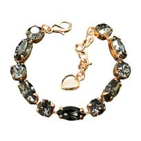 Apyrankė moterims DiamondSky „Chic II (Silver Night)“ su Swarovski kristalais, Liugsõlm