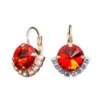 Auskarai moterims DiamondSky „Clarice V (Light Siam)“ su Swarovski kristalais