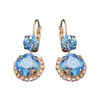 Auskarai moterims DiamondSky „Clarice VI (Light Sapphire Shimmer)“ su Swarovski kristalais