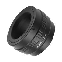 Andoer T2-FX metalinio objektyvo tvirtinimo adapterio žiedas T/T2 tvirtinimo objektyvo adapterio keitimas, skirtas Fujifilm juoda