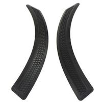 2pcs Matte Black Plastic Car Front Fender Side Vent Cover Bumper Eyebrow Strip