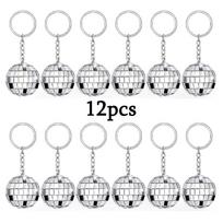 12pcs Disco Ball Keychain Disco Ball Keychains Bulk Disco Ball Key Chain Party Favors for Party Supplies Decorations Mirror Ball Keychain Pendant 12pcs 3cm