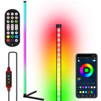 Neoglint Smart LED kampinė lempa RGB atmosferos grindų lempa Nuimamas kampinis šviestuvas APP valdymo pultelis juoda balta spalva