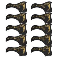 10Pcs Acoustic Guitar Pickguard Adhesive Non Scratch Swallow Laser Pattern for 40 41in Guitars Gold