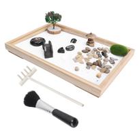 Smėlio sodo rinkinys Zen japoniškas mini meditacinis stalo dekoravimo aksesuaras namams, biurui