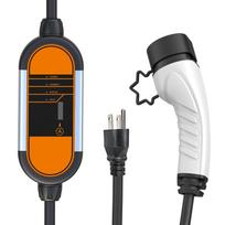 Elektrinės transporto priemonės įkroviklis, Nešiojamas aliuminio lydinio elektrinės transporto priemonės įkroviklis su prailginimo laidu, apsauga nuo viršįtampio, nešiojimo krepšys US įvairiaspalvis