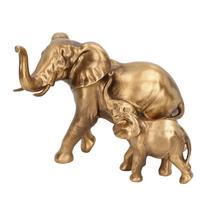 Elephant Mother Baby Figurines Antique Finish Fine Craftsmanship Elephant Statue Decoration Gift