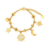 Elegant Bracelet Adornment Delicate Adjustable Chain Bracelet Jewelry with Rhinestones Embellishment for Ladies A