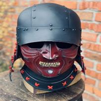 18GA SCA Lerp viduramžių samurajų šalmas Knight šalmas su odiniu įdėklu gray