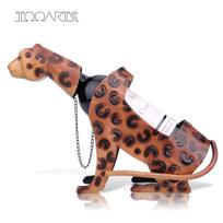 TOOARTS Leopardas Vyno Lentyna Leopardas Metalo Skulptūra Namų Interjero Amatai Naujas