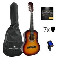 Condorwood C12-SB 1/2 dydžio klasikinė gitara su rinkiniu STARTER