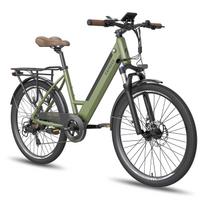 Elektrinis dviratis FAFREES 26  250W variklis 36V 14.5AH Didžiausias nuotolis 110Km Apkrova 150Kg 7 pavaros F26 Pro 36V 14.5AH žalia