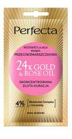 PERFECTA 24K Gold&Rose Oil Anti-Wrinkle Brightening Face Mask 8 ml