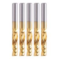 5pcs Professional CNC End Mill Metal Spiral Router Bit Milling Cutter Accessory 6 X 28 X 55mm