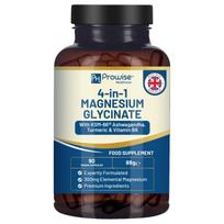 4-in-1 magnio glicinatas su KSM-66 ašvaganda, ciberžole ir vitaminu B6