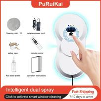 PuRuiKai fully automatic window cleaning robot, cleans glass, with dual nozzles, automatic water spraying, balta